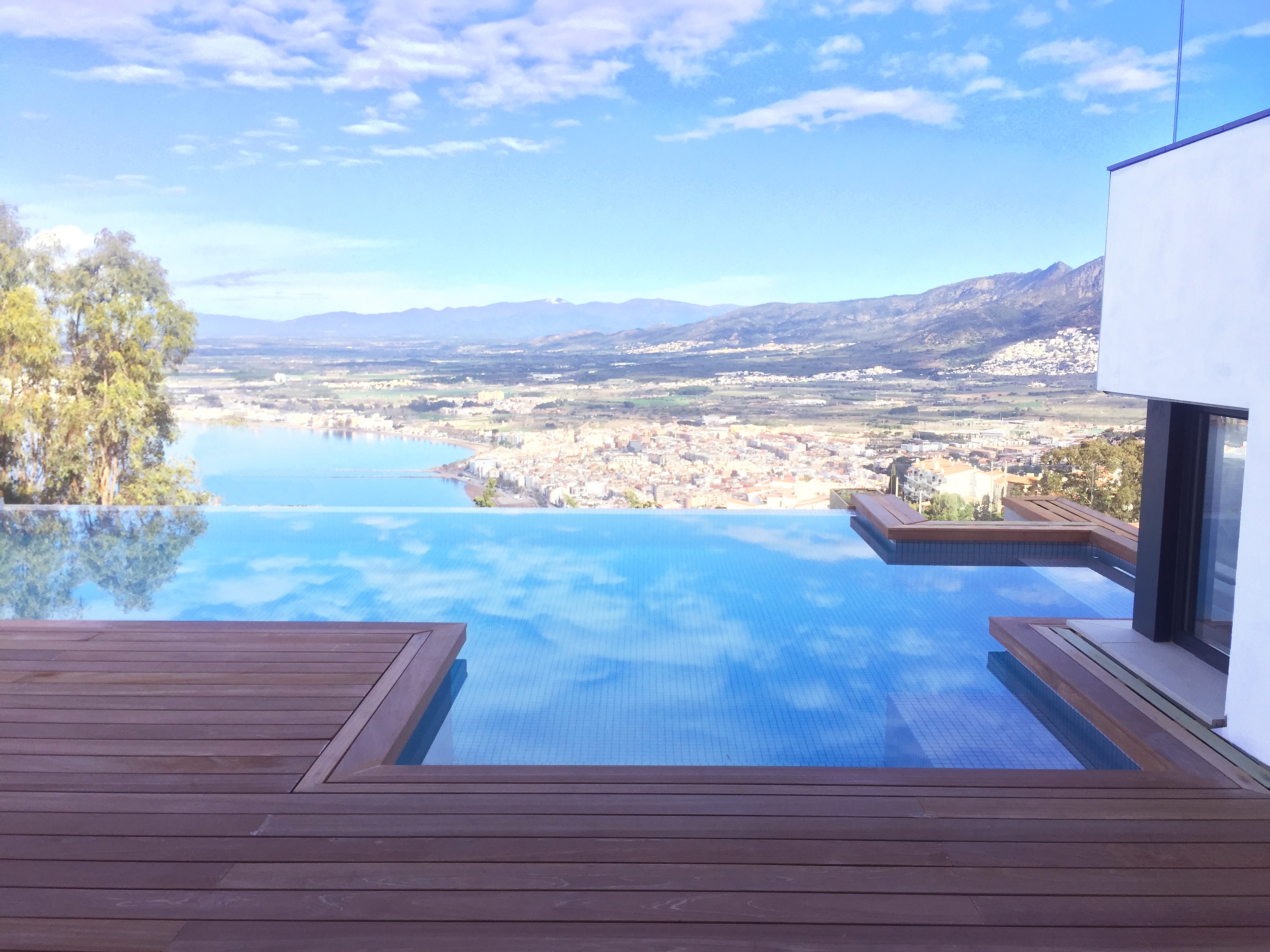 Infinity pool overlooking Roses bay, Costa Brava