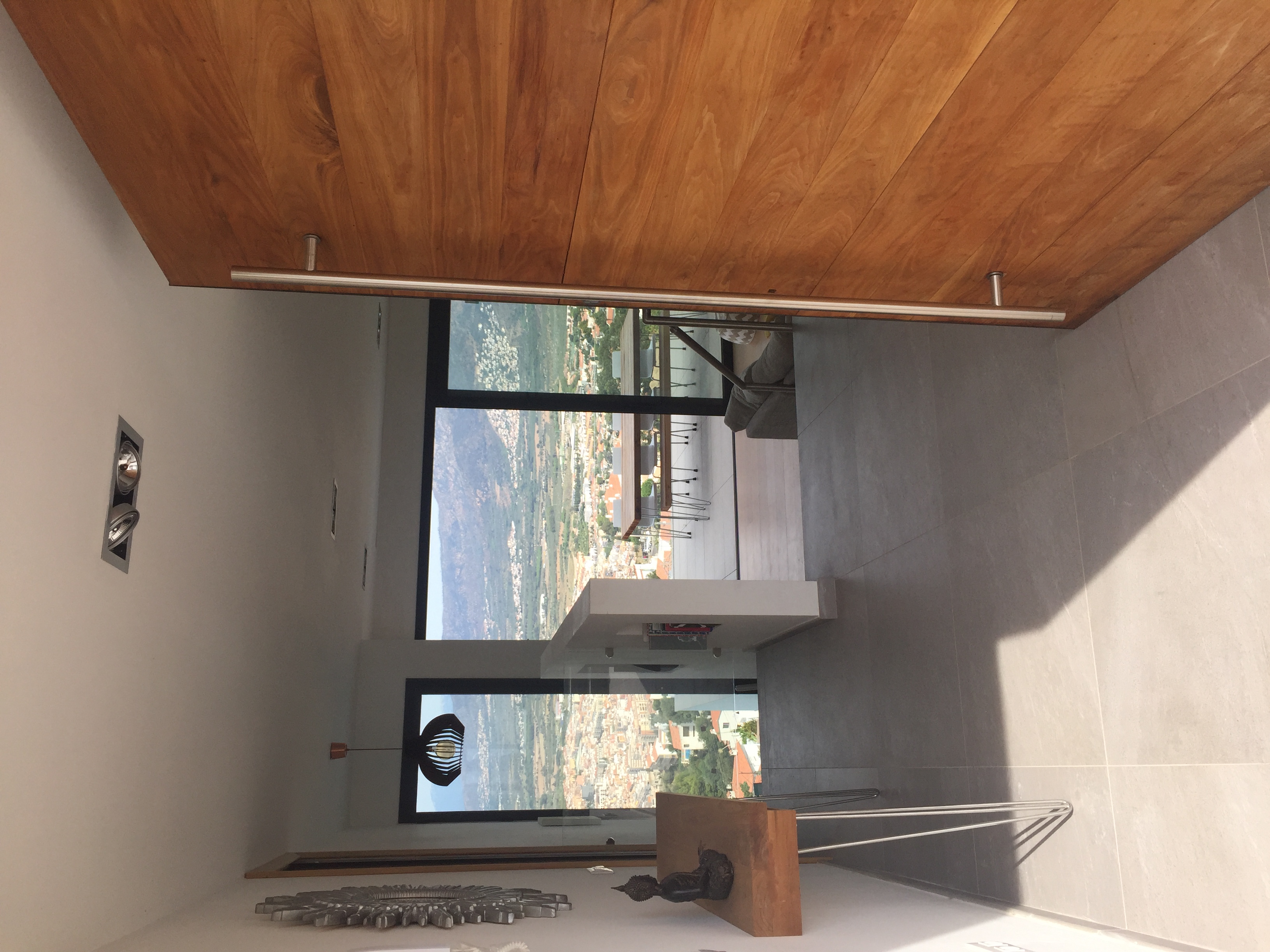 Villa entrance hall with city views